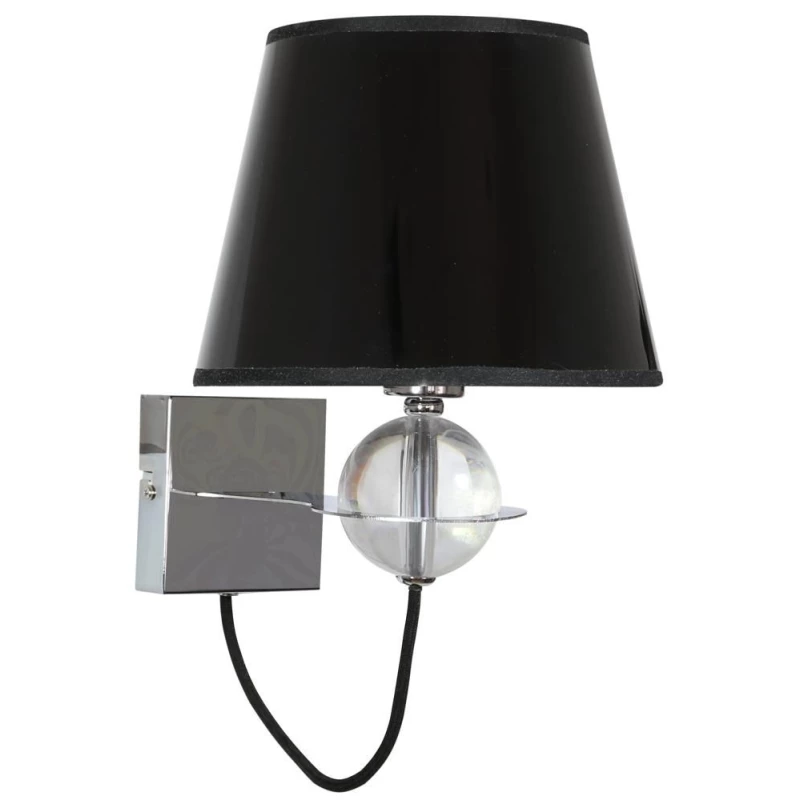 Nástěnná moderní lampa TESORO - 1xE14, 40W, chromovaná / černá
