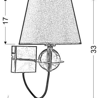 Nástěnná moderní lampa TESORO - 1xE14, 40W, chromovaná / černá