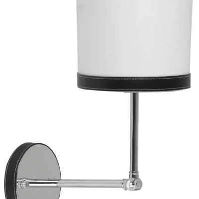 Nástěnné moderní lampa TIDA - 1xE14, 40W, chromovaná / bíločerná