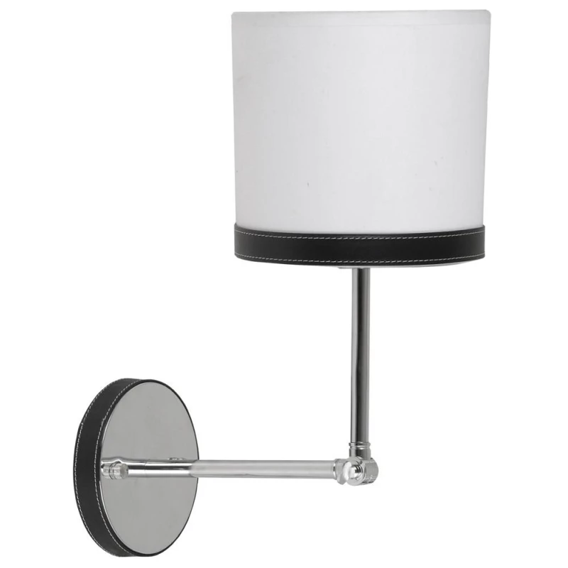 Nástěnné moderní lampa TIDA - 1xE14, 40W, chromovaná / bíločerná
