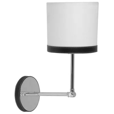Nástěnné moderní lampa TIDA - 1xE14, 40W, chromovaná / bíločerná