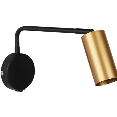 Nástěnná lampa k posteli TINA - 1xGU10, 15W, černá / zlatá