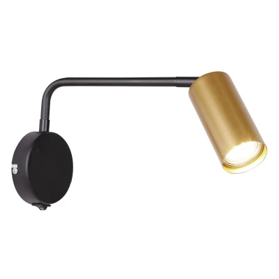 Nástěnná lampa k posteli TINA - 1xGU10, 15W, černá / zlatá