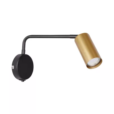Nástěnná lampa k posteli TINA - 1xGU10, 15W, černá / zlatá