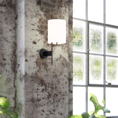 Moderní nástěnná lampa TOKYO - 1xE27, 40W, černá / bílá