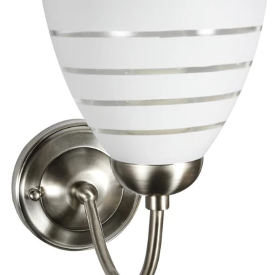 Nástěnné osvětlení ULI - 1xE27, 60W, stříbrné / bílé