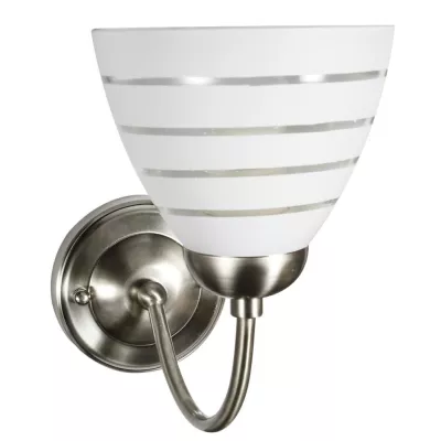 Nástěnné osvětlení ULI - 1xE27, 60W, stříbrné / bílé