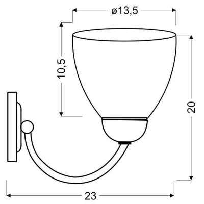 Nástěnné osvětlení ULI - 1xE27, 60W, stříbrné / bílé
