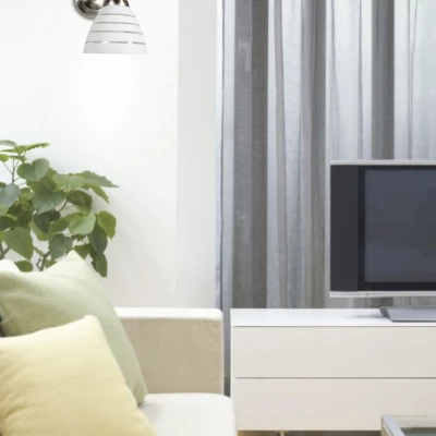 Nástěnné osvětlení ULI - 1xE27, 60W, stříbrné / bílé