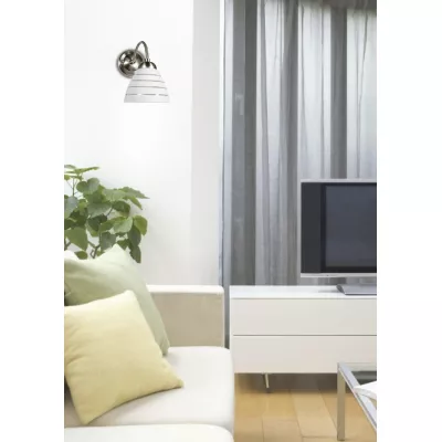 Nástěnné osvětlení ULI - 1xE27, 60W, stříbrné / bílé