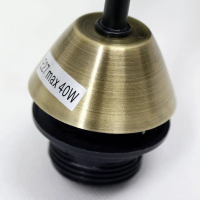 Nástěnné industriální světlo UNICA - 1xE27, 40W, černé / zlaté / kouřové sklo