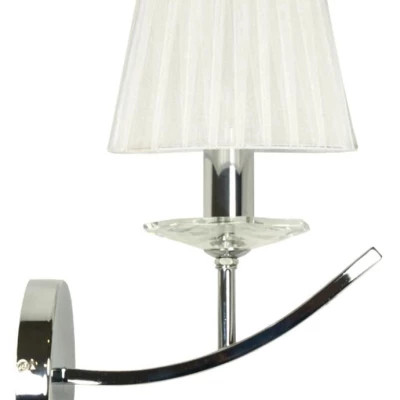 Nástěnná lampa VALENCIA - 1xE14, 40W, chromovaná / bílá