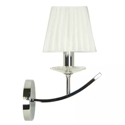 Nástěnná lampa VALENCIA - 1xE14, 40W, chromovaná / bílá