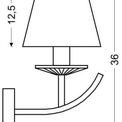 Nástěnná lampa VALENCIA - 1xE14, 40W, chromovaná / bílá