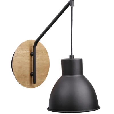 Nástěnné osvětlení ve skandinávském stylu VARIO - 1xE27, 60W, černé