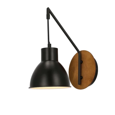 Nástěnné osvětlení ve skandinávském stylu VARIO - 1xE27, 60W, černé