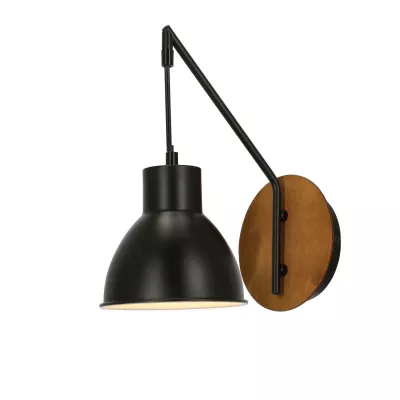 Nástěnné osvětlení ve skandinávském stylu VARIO - 1xE27, 60W, černé