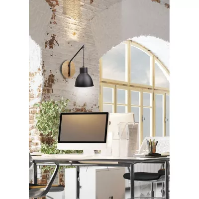 Nástěnné osvětlení ve skandinávském stylu VARIO - 1xE27, 60W, černé