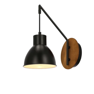 Nástěnné osvětlení ve skandinávském stylu VARIO - 1xE27, 60W, černé