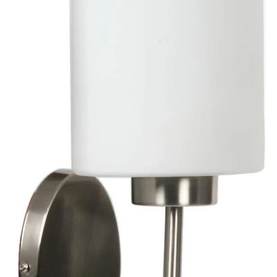 Nástěnné moderní osvětlení VISOLA - 1xE27, 60W, stříbrné / bílé