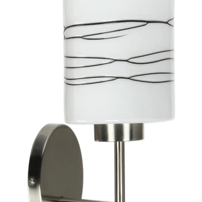 Nástěnné moderní osvětlení VISOLA - 1xE27, 60W, stříbrné / bílé / hnědé