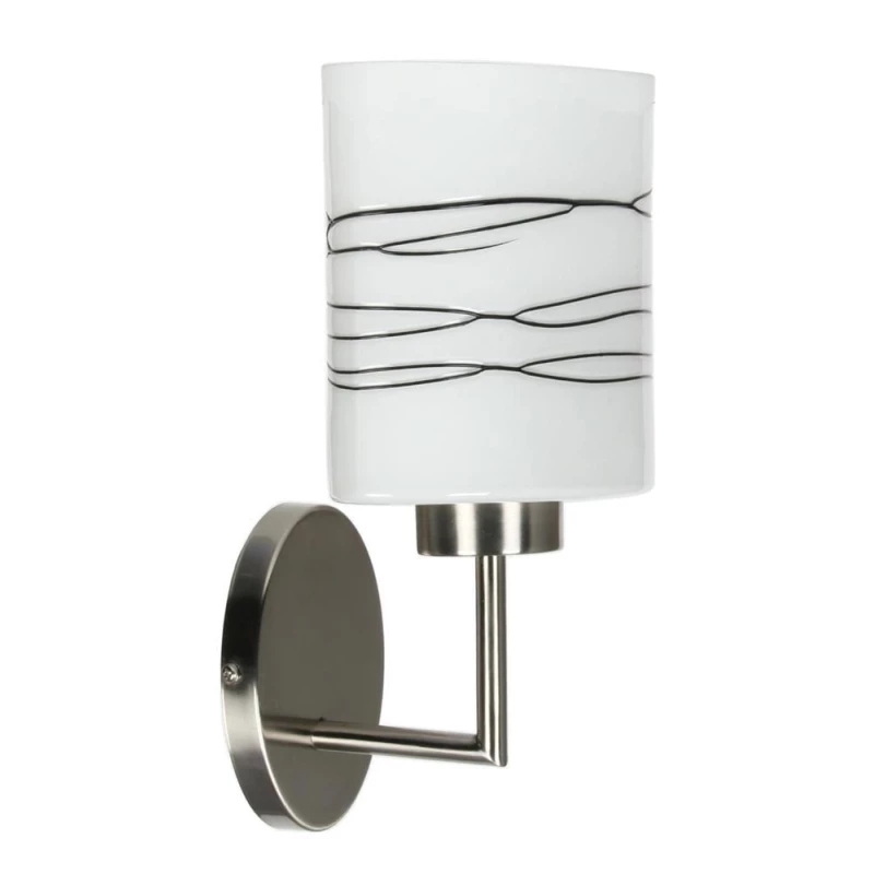 Nástěnné moderní osvětlení VISOLA - 1xE27, 60W, stříbrné / bílé / hnědé