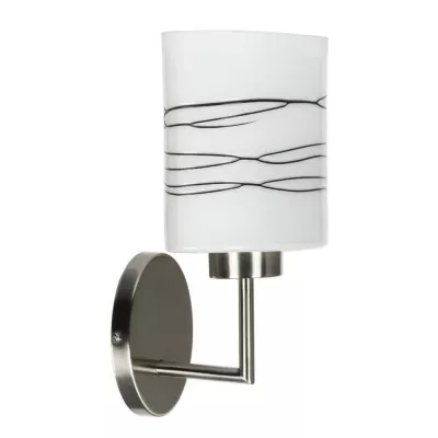 Nástěnné moderní osvětlení VISOLA - 1xE27, 60W, stříbrné / bílé / hnědé