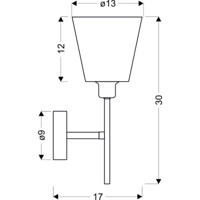 Moderní nástěnné osvětlení VOX - 1xE14, 40W, chromované / stříbrné