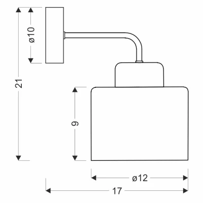 Nástěnné loftové osvětlení WAMA - 1xE27, 40W, černé / stříbrné