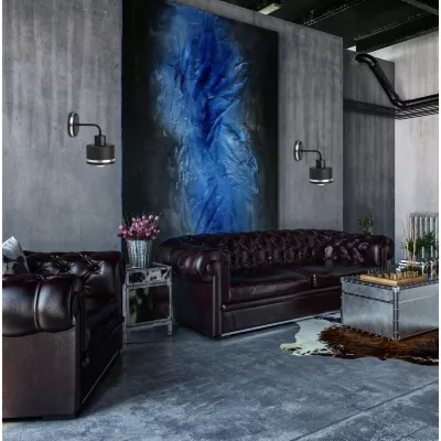 Nástěnné loftové osvětlení WAMA - 1xE27, 40W, černé / stříbrné