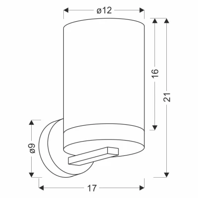 Nástěnné osvětlení WELS - 1xE27, 40W, černé / hnědé / kouřové sklo