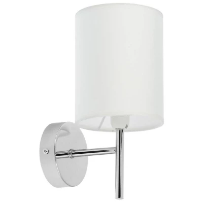 Nástěnné moderní osvětlení YAN - 1xE14, 40W, chromované / bílé