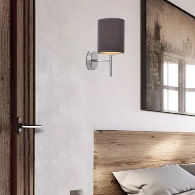 Nástěnné moderní osvětlení YAN - 1xE14, 40W, chromované / grafitové