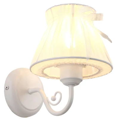 Nástěnné osvětlení v provence stylu ZEFIR - 1xE27, 40W, bílé