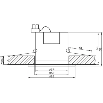 Vestavné stropní svítidlo ALLAGASH - 1xGU10, 50W, 8,2cm, kulaté, bílé