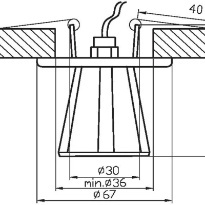 Stropní zápustné osvětlení AMBLER - 1xG4, 20W, chromované