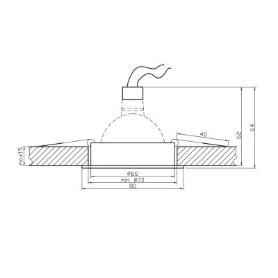 Stropní podhledové osvětlení BELLEVUE - 1xGU5,3, MR16, 50W, hliník / zlaté