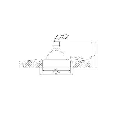 Stropní podhledové osvětlení BELLEVUE - 1xGU5,3, MR16, 50W, hliník / zlaté