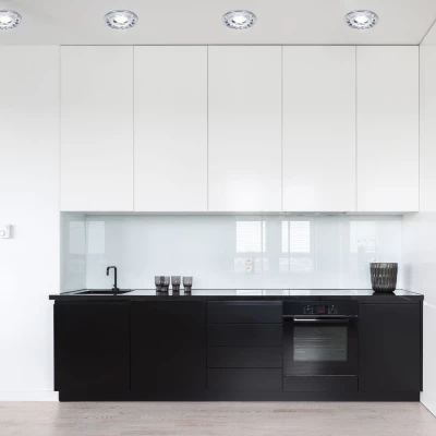 Stropní LED zápustné osvětlení BETHEL - 1xGU10, 35W + LED 3W, 10cm, kulaté, chromované