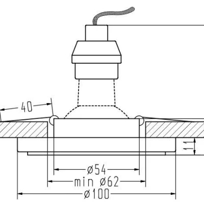 Stropní LED podhledové svítidlo BETTLES - 1xGU10, 35W + LED 3W, 10cm, kulaté, chromované