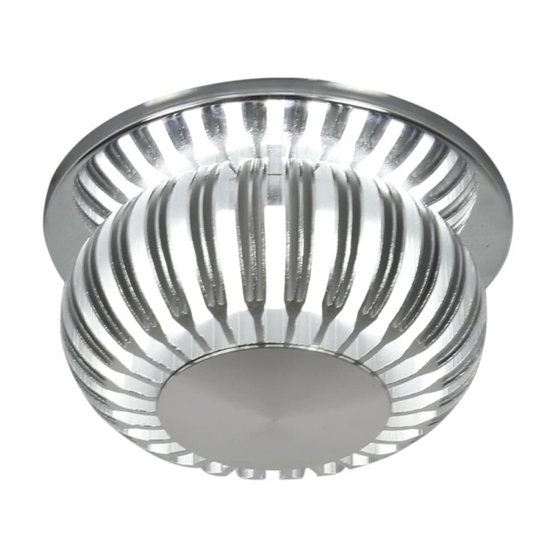 Stropní LED zápustné kulaté osvětlení BLAINE - 3W, 6500K (studená bílá), 9,2cm, hliník