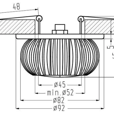 Stropní LED zápustné kulaté osvětlení BLAINE - 3W, 6500K (studená bílá), 9,2cm, hliník