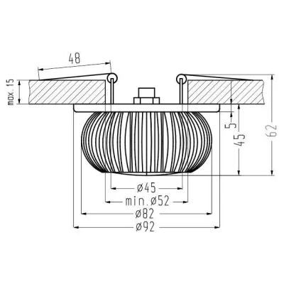 Stropní LED zápustné kulaté osvětlení BLAINE - 3W, 6500K (studená bílá), 9,2cm, hliník