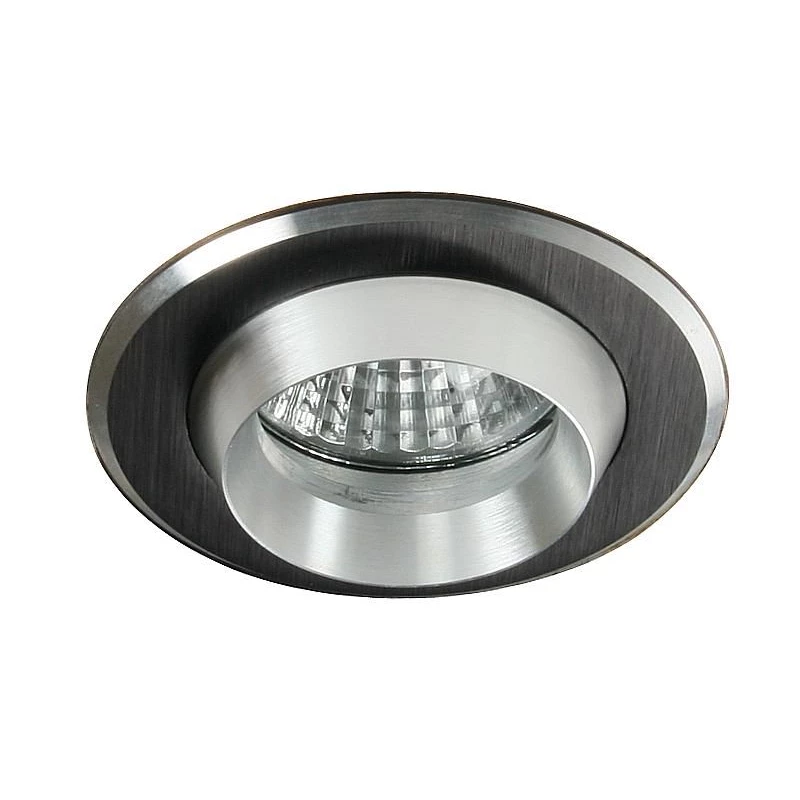 Kulaté vestavné stropní světlo BREWSTER - 1xGU5,3, MR16, 50W, kulaté, černé / stříbrné