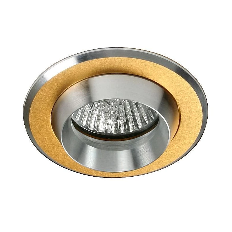 Kulaté vestavné stropní světlo BREWSTER - 1xGU5,3, MR16, 50W, kulaté, zlaté / stříbrné