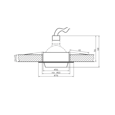 Kulaté vestavné stropní světlo BREWSTER - 1xGU5,3, MR16, 50W, kulaté, zlaté / stříbrné