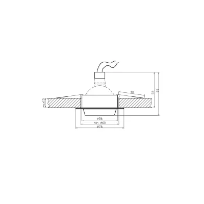 Kulaté vestavné stropní světlo BREWSTER - 1xGU5,3, MR16, 50W, kulaté, zlaté / stříbrné
