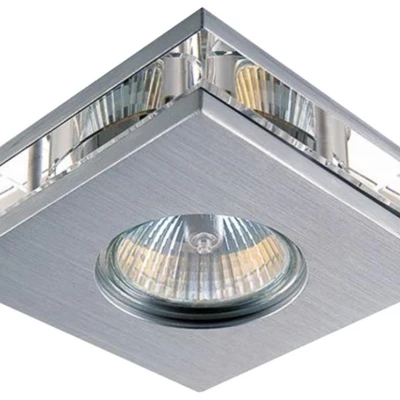 Stropní vestavné svítidlo BRIDGEPORT - 1xGU5,3, MR16, 50W, hranaté, stříbrné