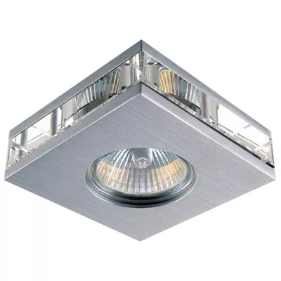 Stropní vestavné svítidlo BRIDGEPORT - 1xGU5,3, MR16, 50W, hranaté, stříbrné