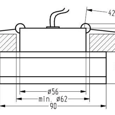 Stropní vestavné svítidlo BRIDGEPORT - 1xGU5,3, MR16, 50W, hranaté, stříbrné
